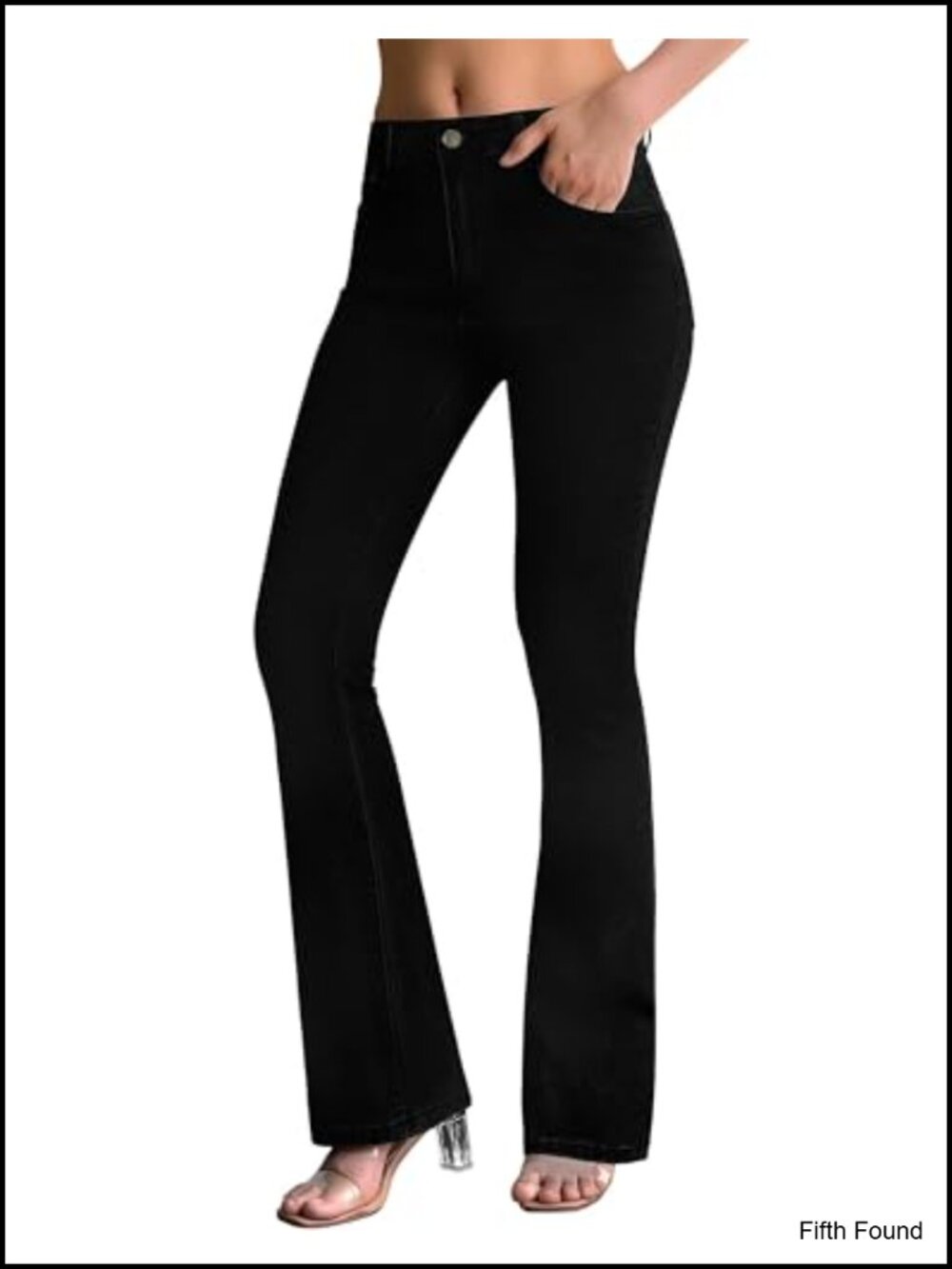 Stretchy Flare Jeans Mid Rise Bootcut Curvy Denim Pants
